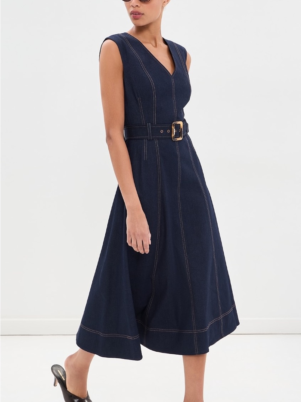 NWOT Veronica Beard Cosette Dress in Midnight Wash, Size US 0/2/4/6/8/10 - Picture 3 of 16